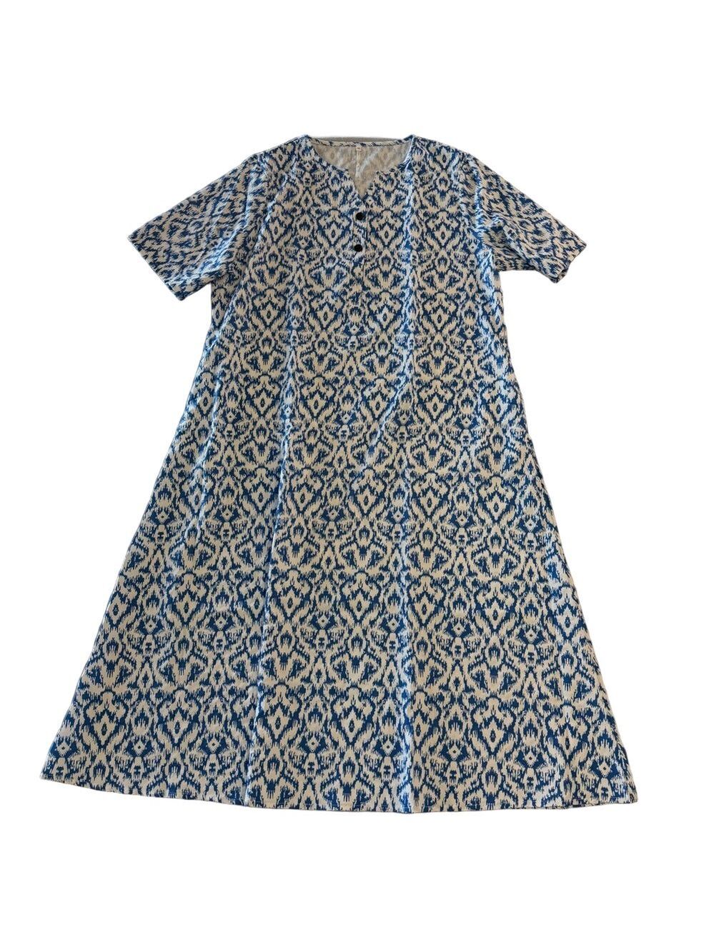 Women's Plus Size Blue and White Long Dress Size 3XL #260556